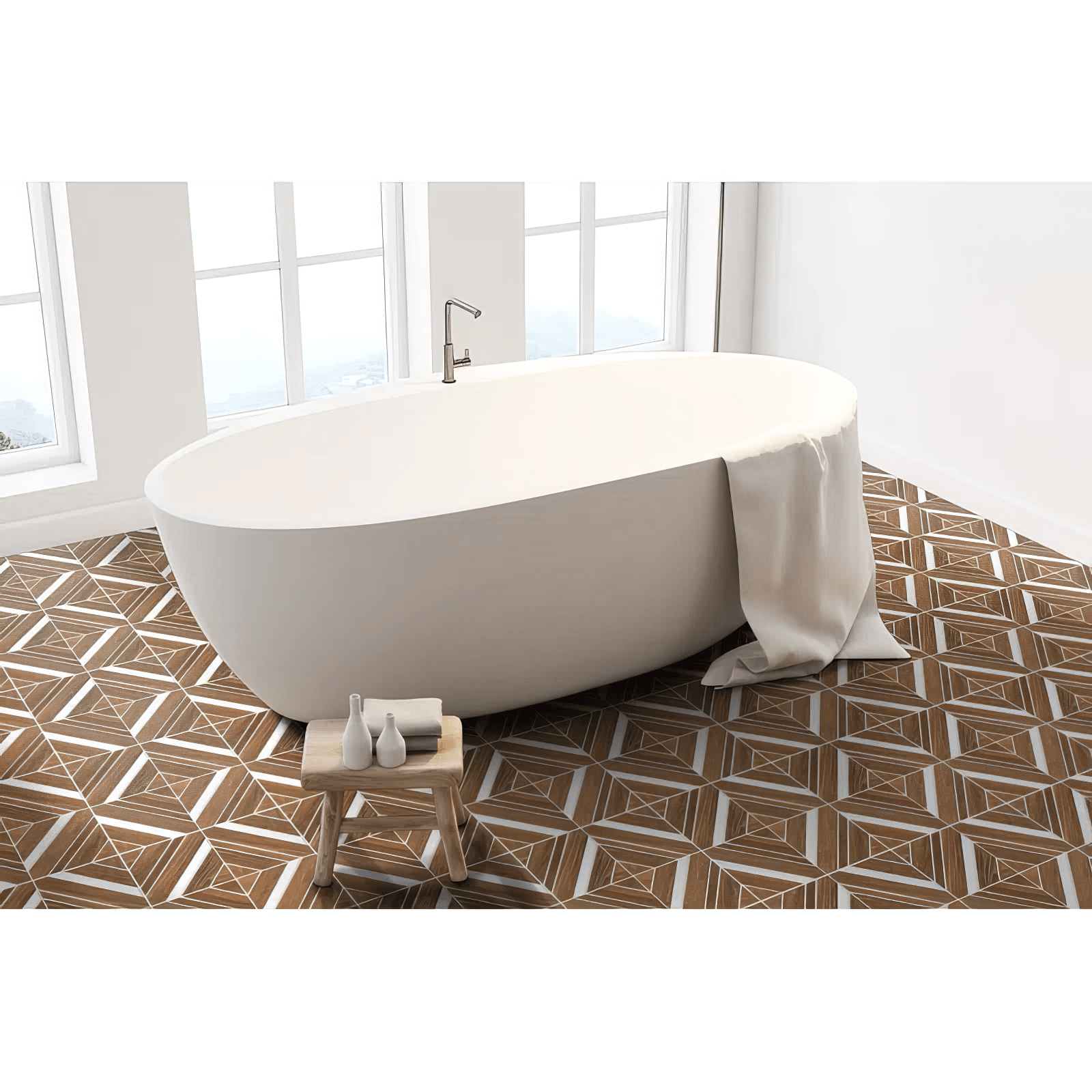 Parque 3 Brown Matte Porcelain Mosaic Tile For Walls & Floors - MARICERA