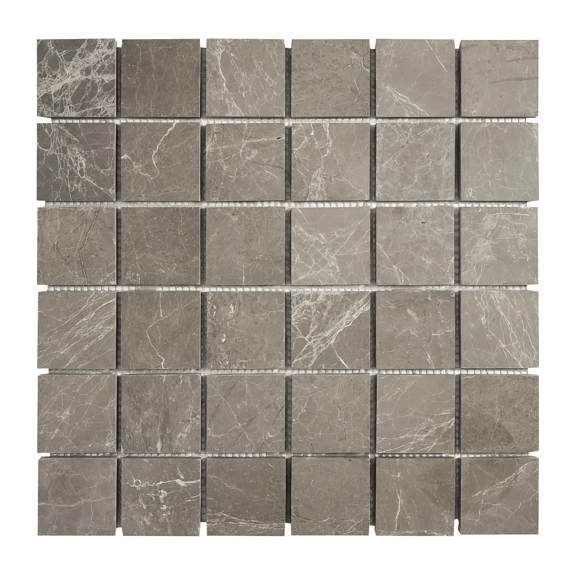 Royal Gray 2x2 Honed Marble Mosaic Tile For Walls & Floors - MARICERA