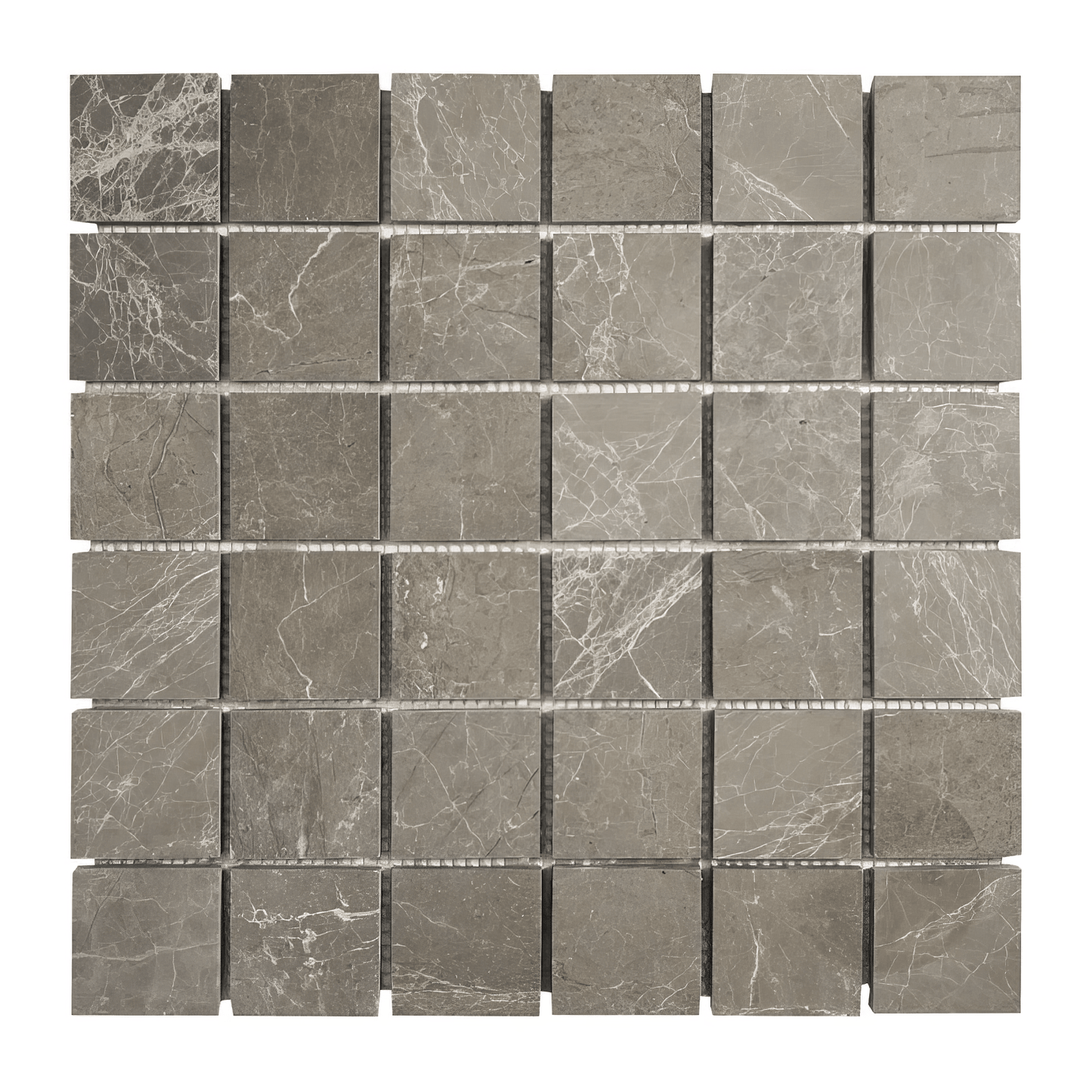 Royal Gray 2x2 Honed Marble Mosaic Tile For Walls & Floors - MARICERA