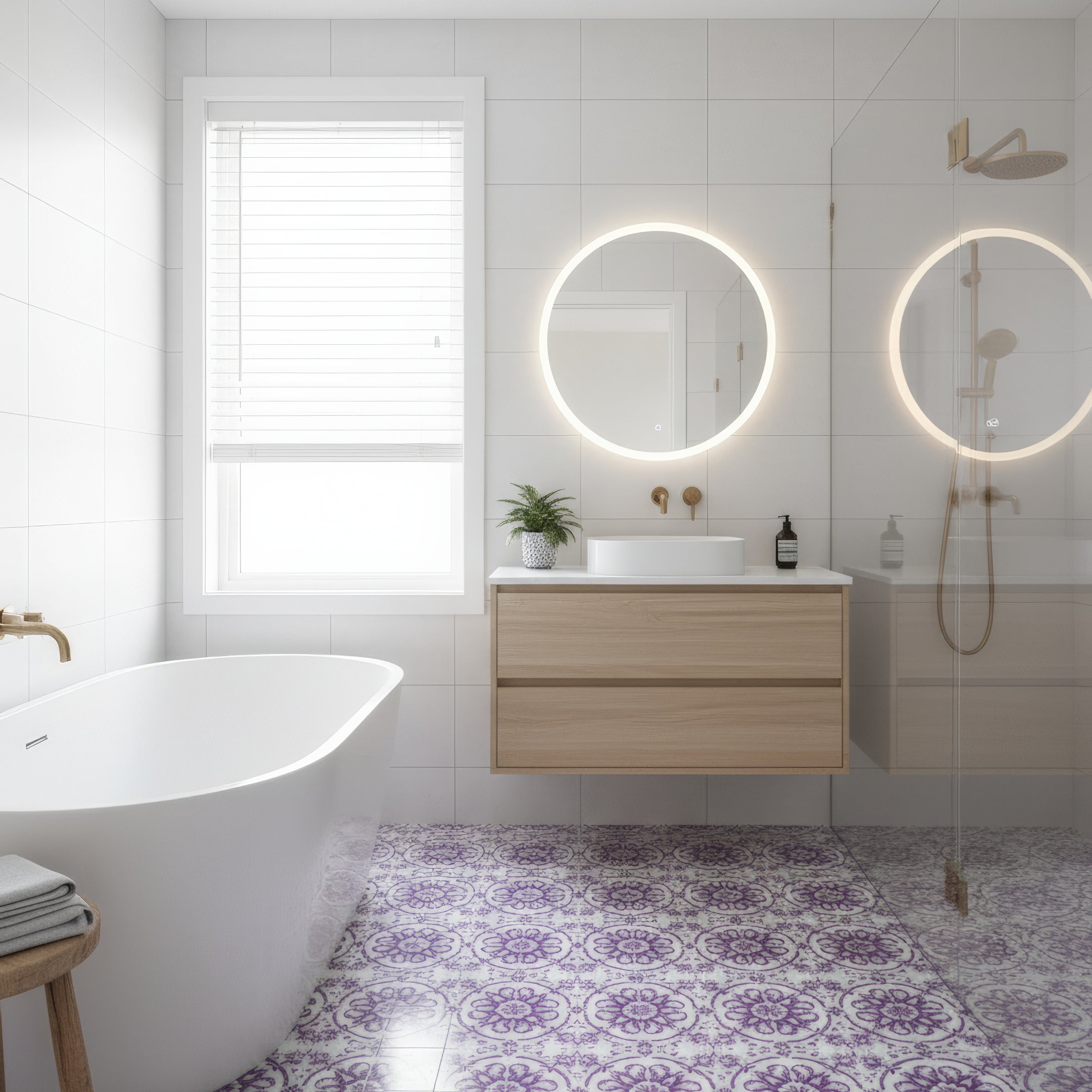 Florentina-Puple-Engraved Marble Tile