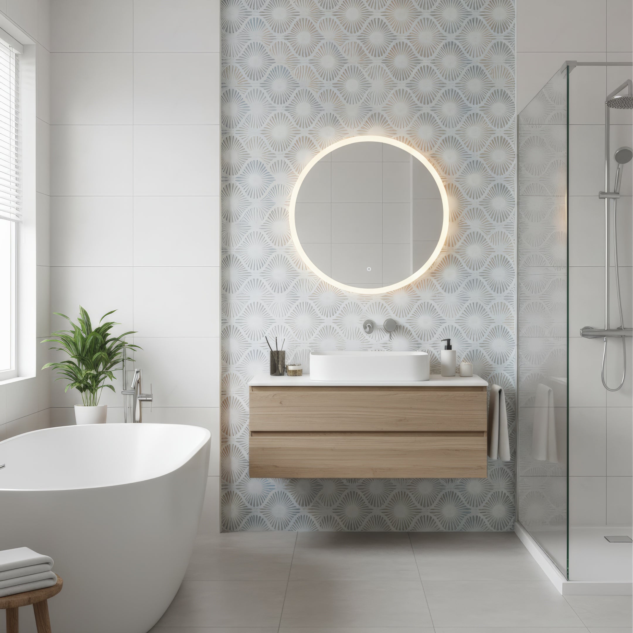 Opulent Waves-Rustic-Engraved Marble Tile
