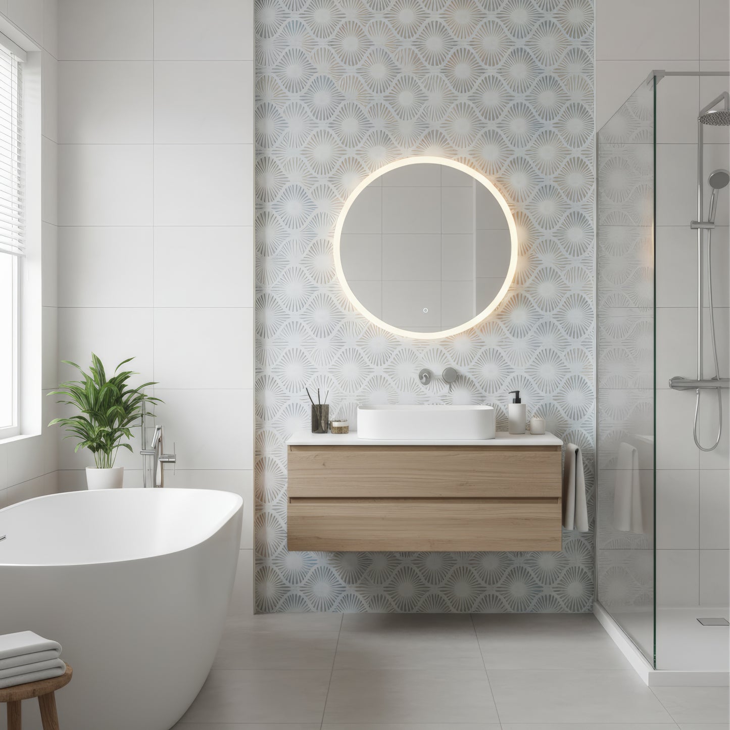 Opulent Waves-Rustic-Engraved Marble Tile