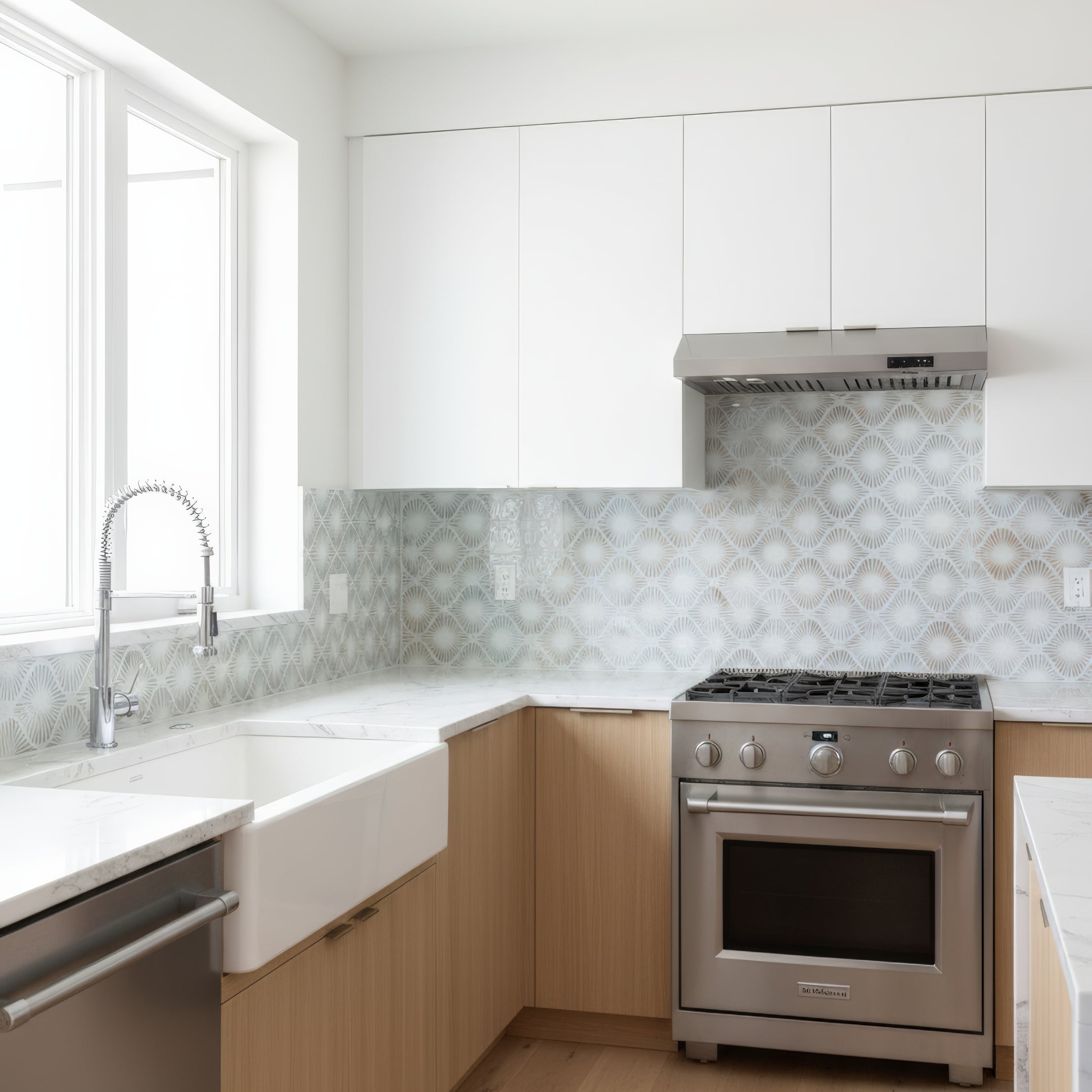 Opulent Waves-Rustic-Engraved Marble Tile
