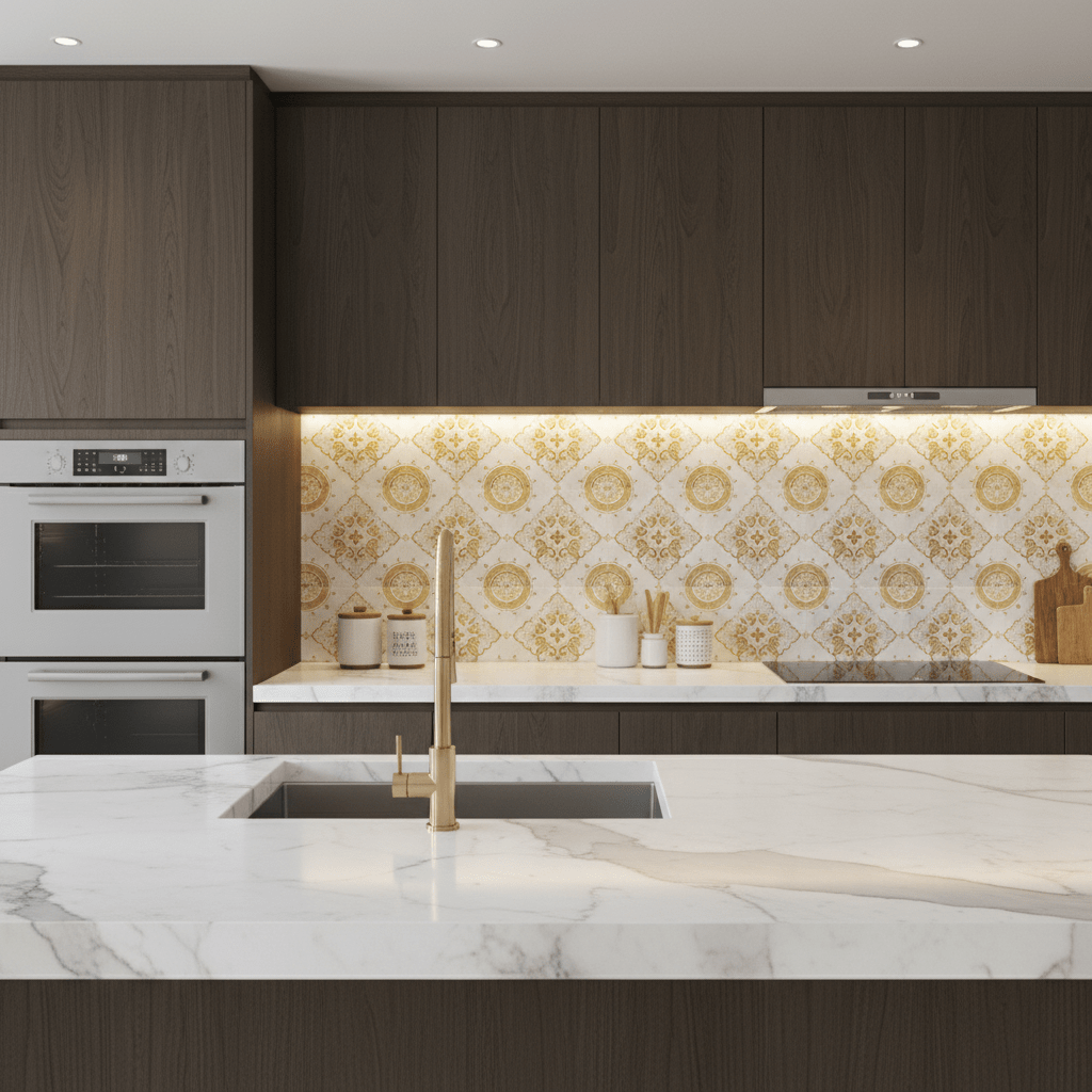 Seraphina | Glacier White Marble | Pattern Engraved - MARICERA