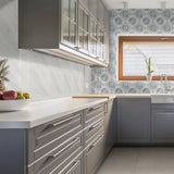 Seraphina | Glacier White Marble | Pattern Engraved - MARICERA