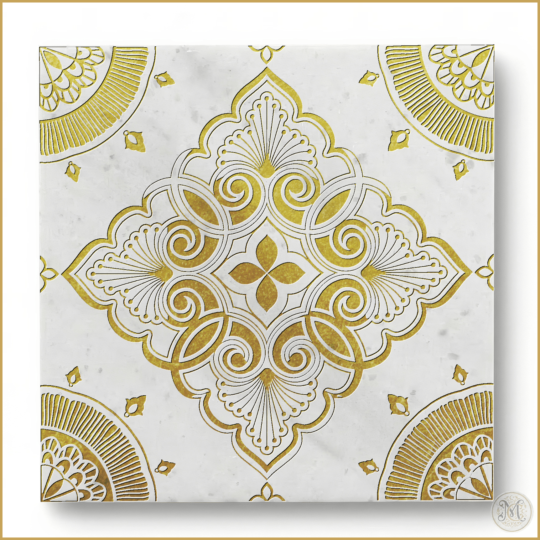 Seraphina | Glacier White Marble | Pattern Engraved - MARICERA
