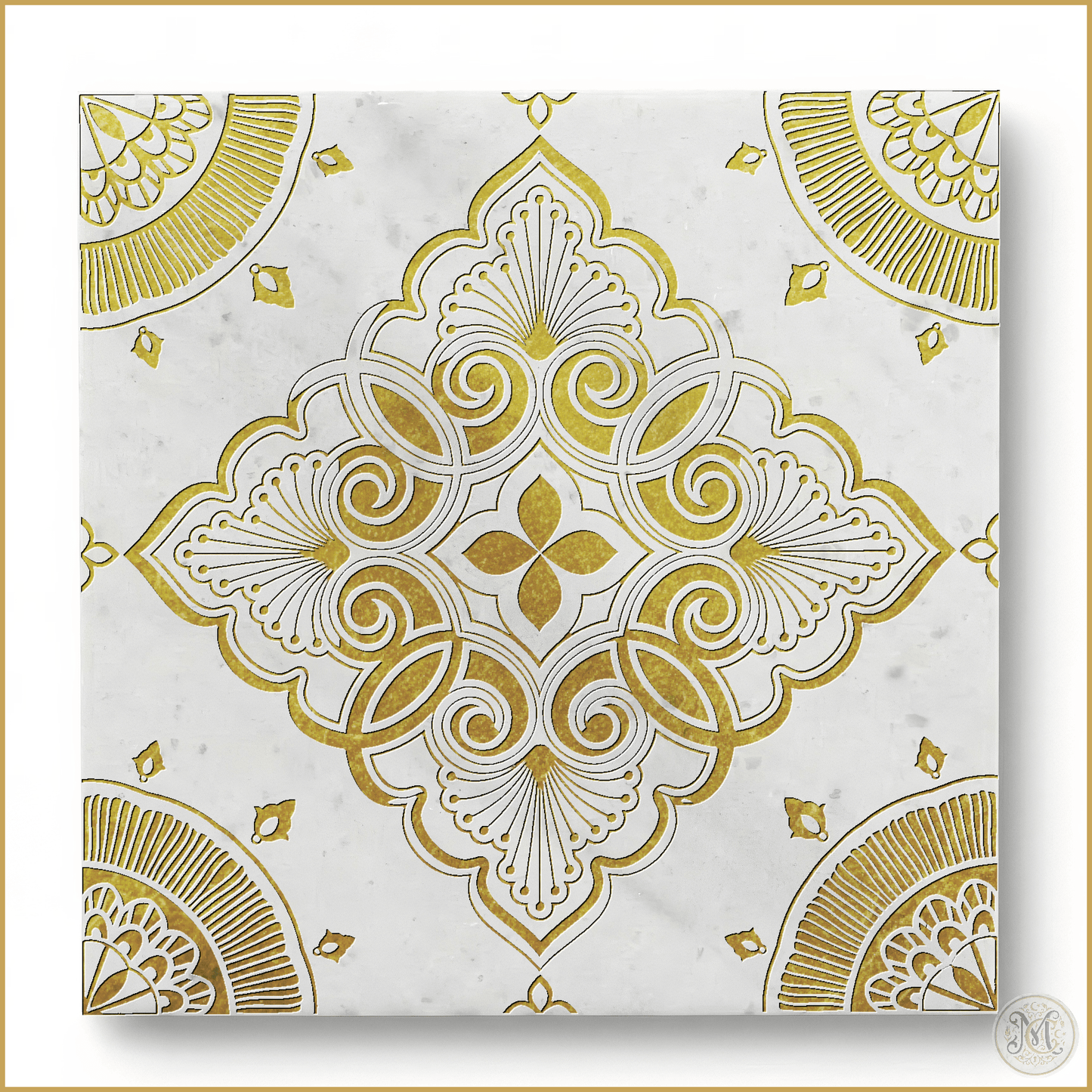 Seraphina | Glacier White Marble | Pattern Engraved - MARICERA