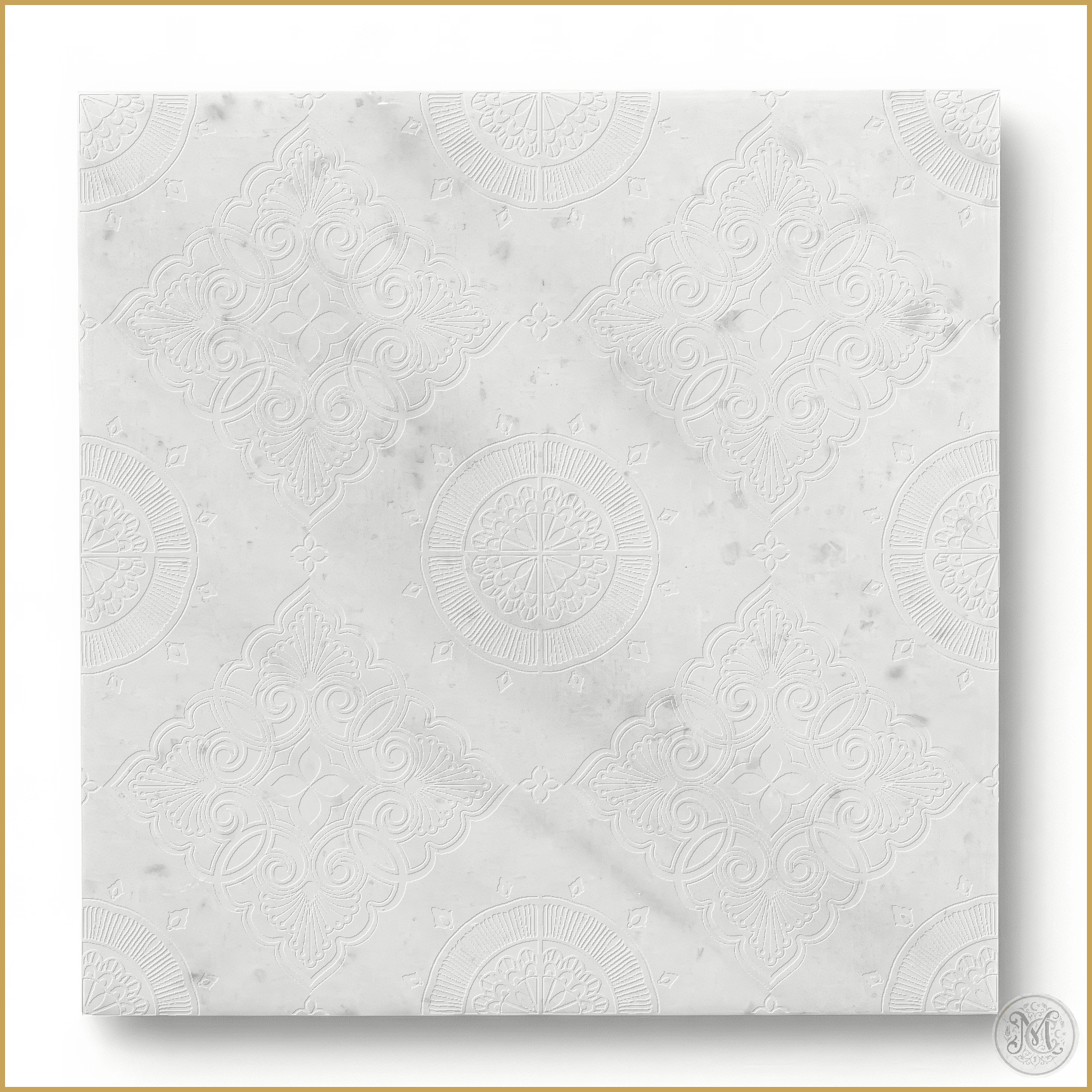 Seraphina | Glacier White Marble | Pattern Engraved - MARICERA