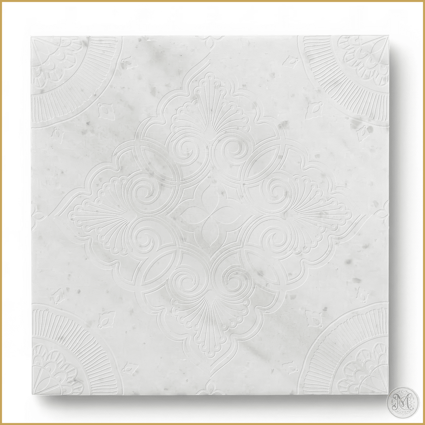 Seraphina | Glacier White Marble | Pattern Engraved - MARICERA