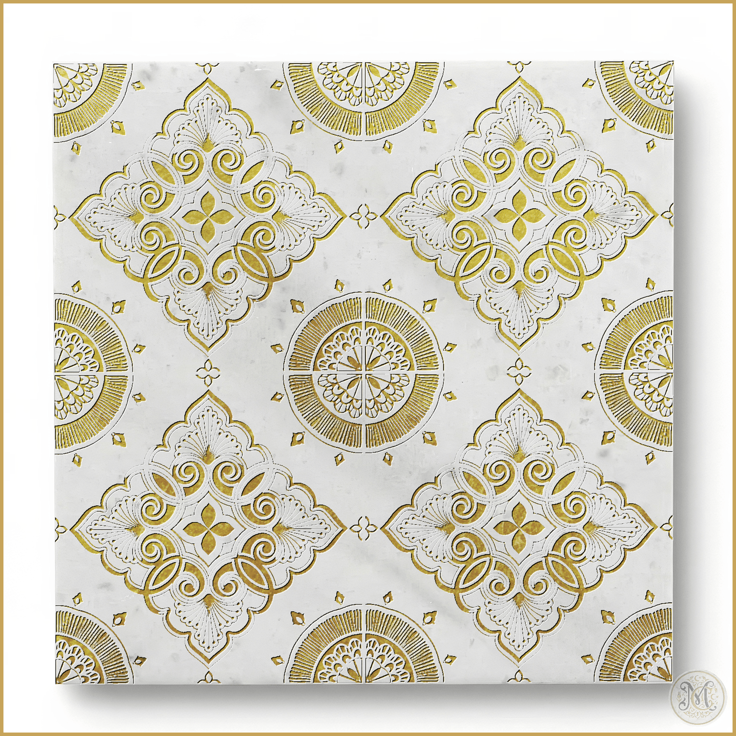 Seraphina | Glacier White Marble | Pattern Engraved - MARICERA