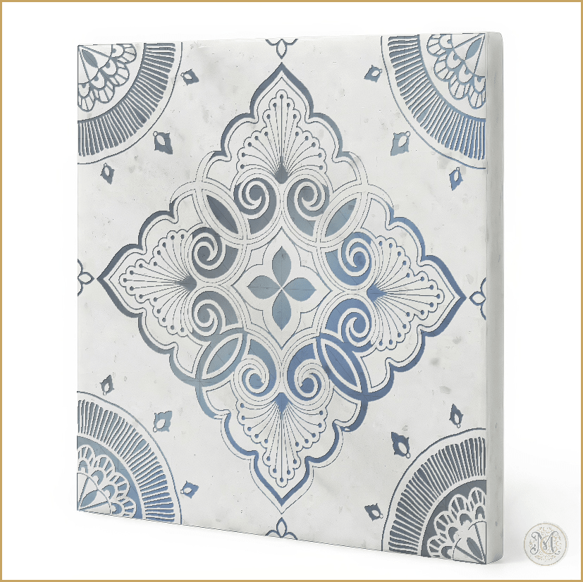 Seraphina | Glacier White Marble | Pattern Engraved - MARICERA