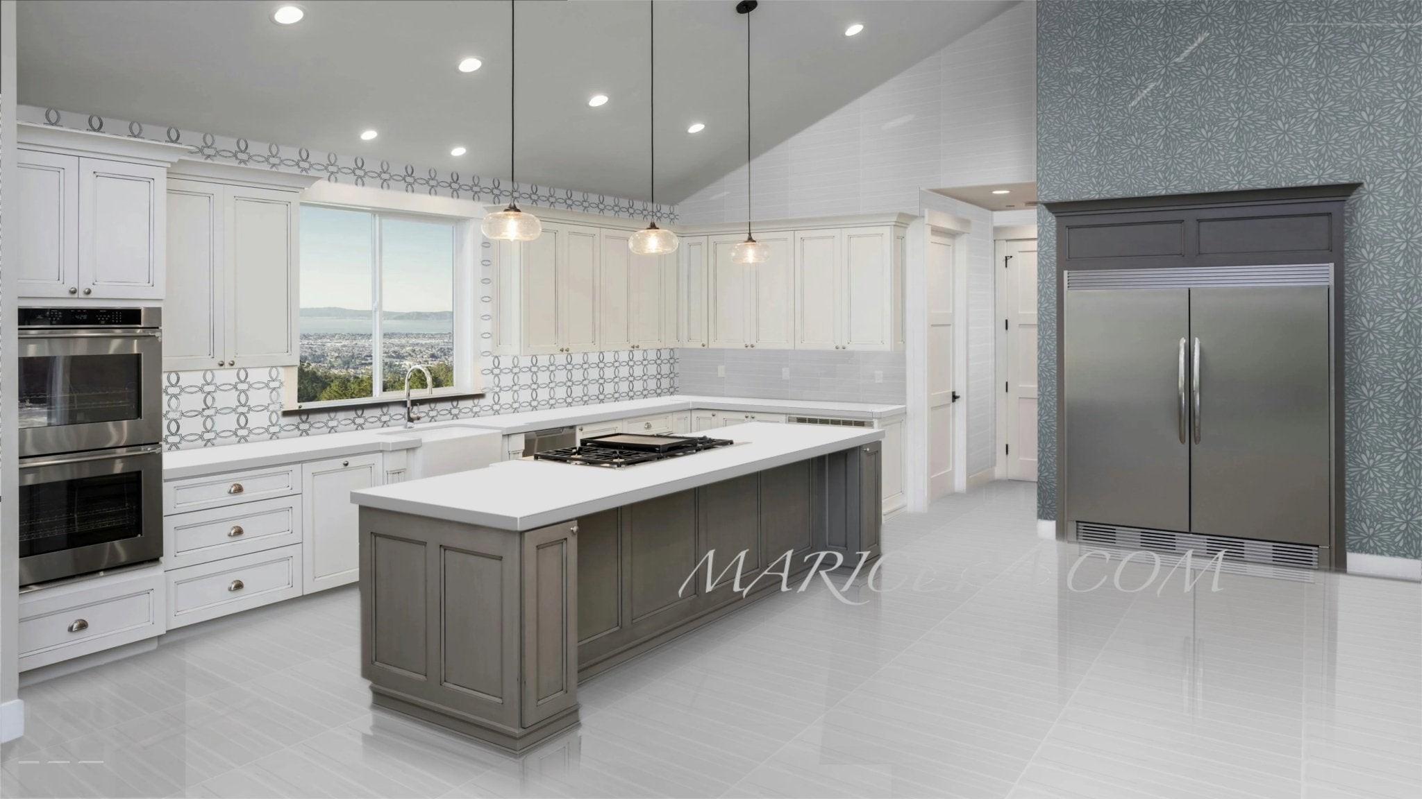 Serene Polished Marble Mosaic Tile For Walls & Floors - MARICERA