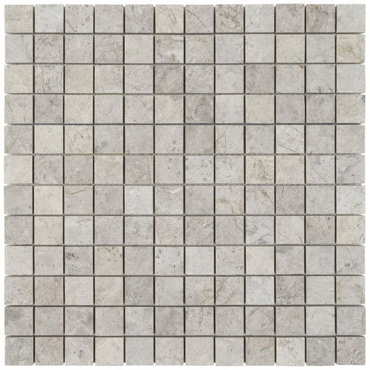 Silver Sand 1x1 Honed Limestone Mosaic Tile For Walls & Floors - MARICERA