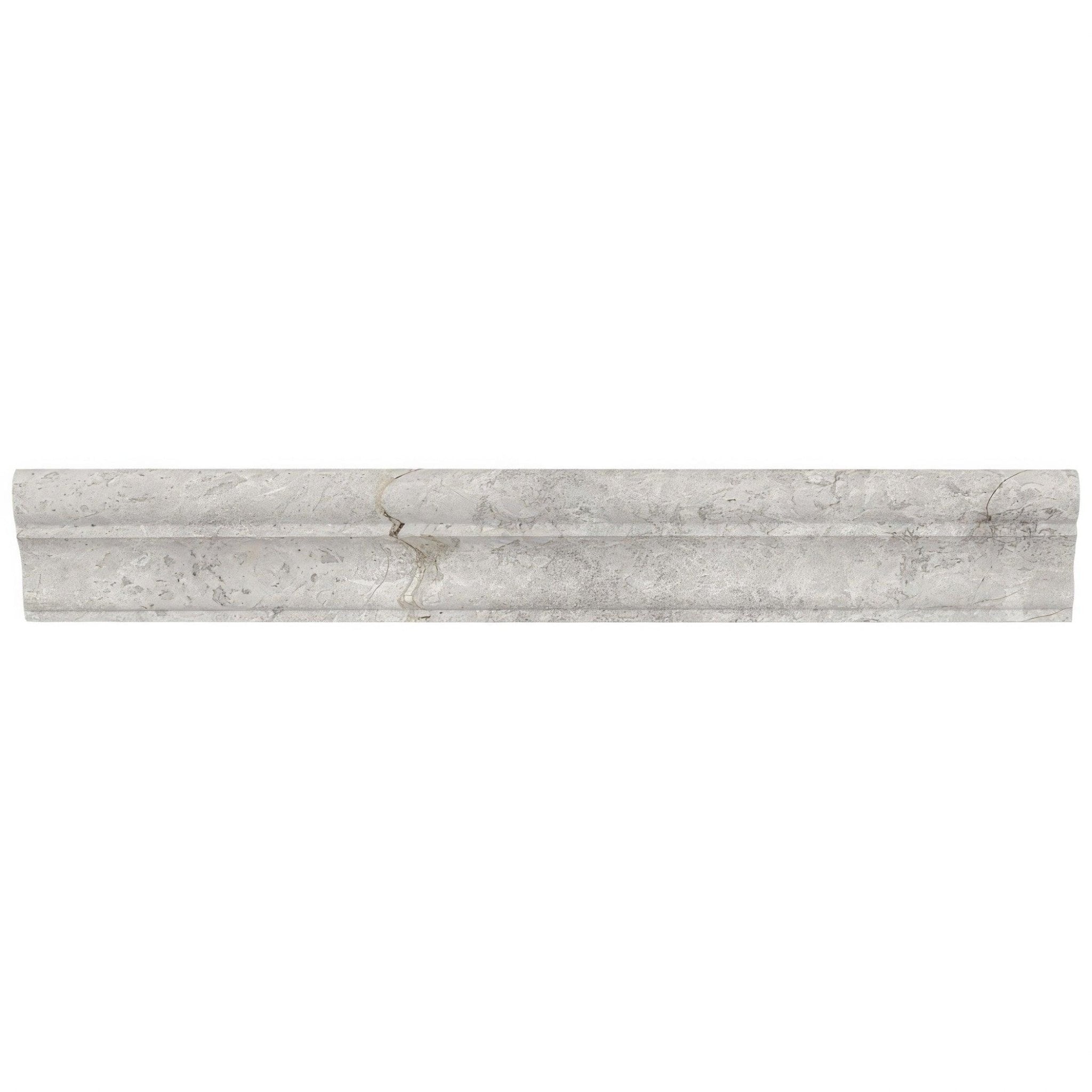 Silver Sand Chair Rail Honed Gray Limestone Tile Trim For Walls & Floors - MARICERA