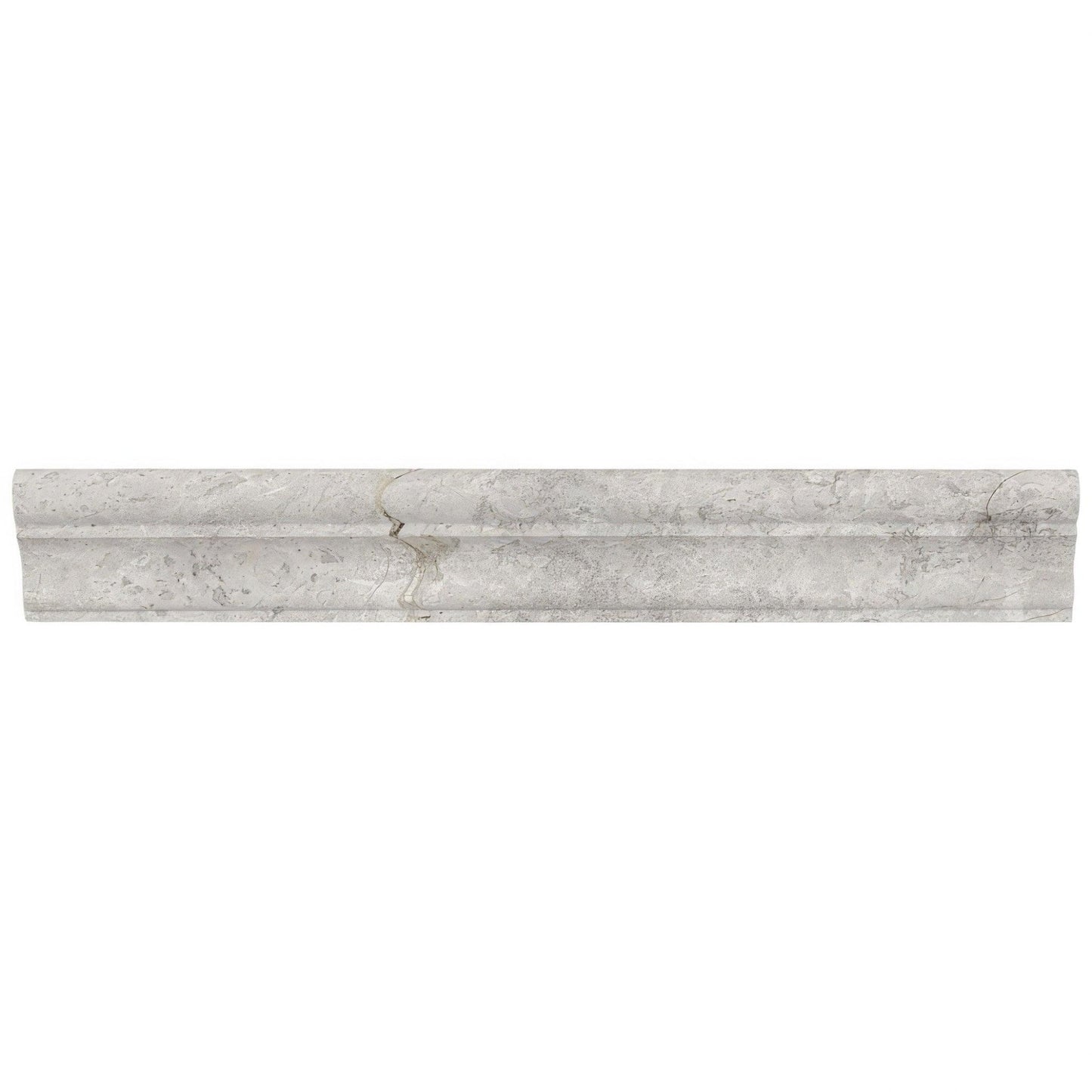 Silver Sand Chair Rail Honed Gray Limestone Tile Trim For Walls & Floors - MARICERA