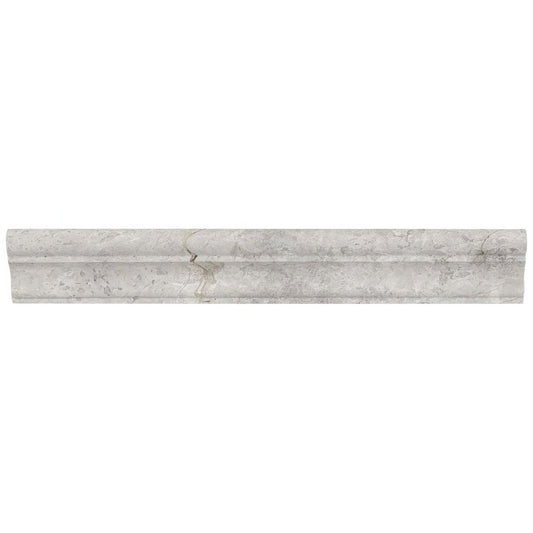 Silver Sand Chair Rail Honed Gray Limestone Tile Trim For Walls & Floors - MARICERA