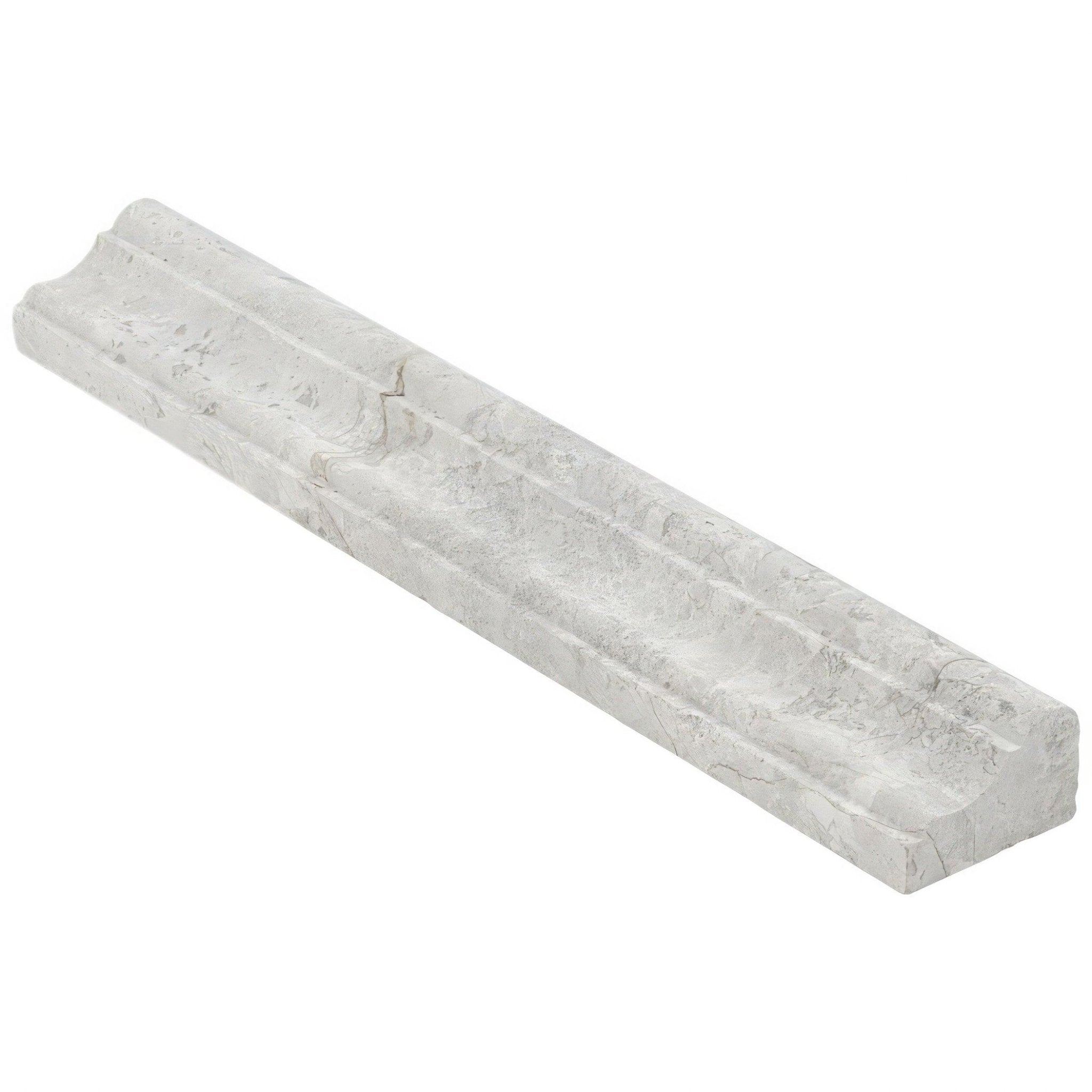 Silver Sand Chair Rail Honed Gray Limestone Tile Trim For Walls & Floors - MARICERA