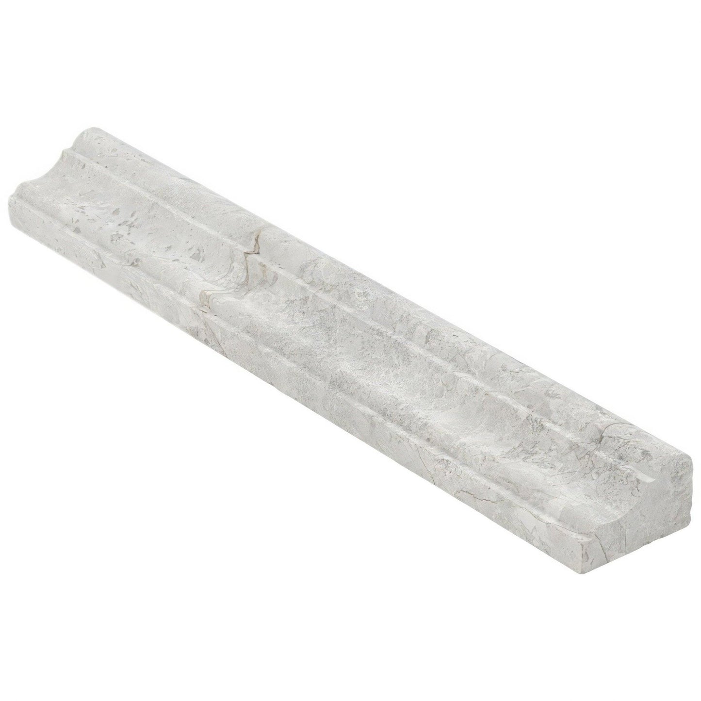 Silver Sand Chair Rail Honed Gray Limestone Tile Trim For Walls & Floors - MARICERA