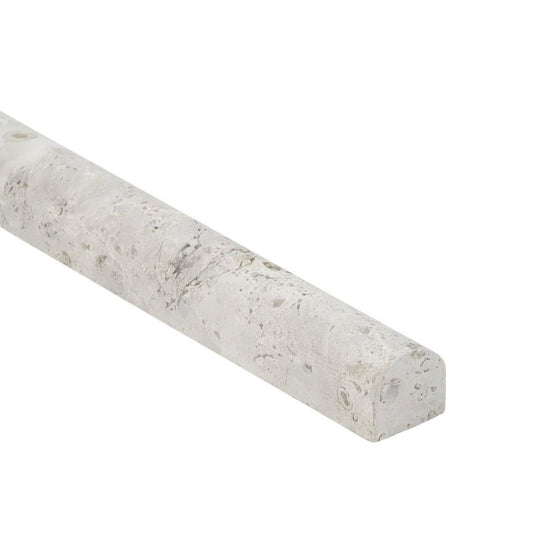 Silver Sand Pencil Liner Honed Gray Limestone Tile Trim For Walls & Floors - MARICERA