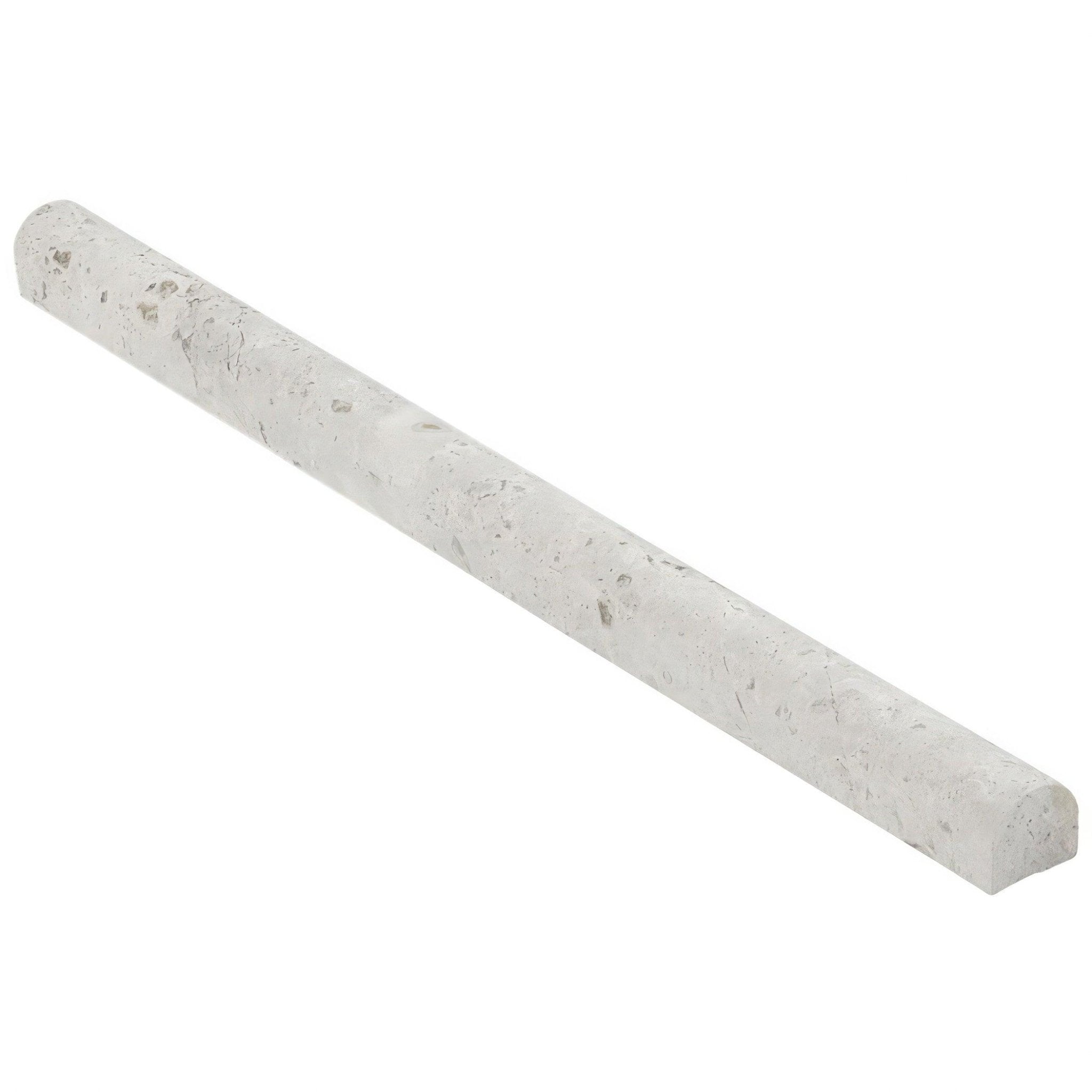 Silver Sand Pencil Liner Honed Gray Limestone Tile Trim For Walls & Floors - MARICERA
