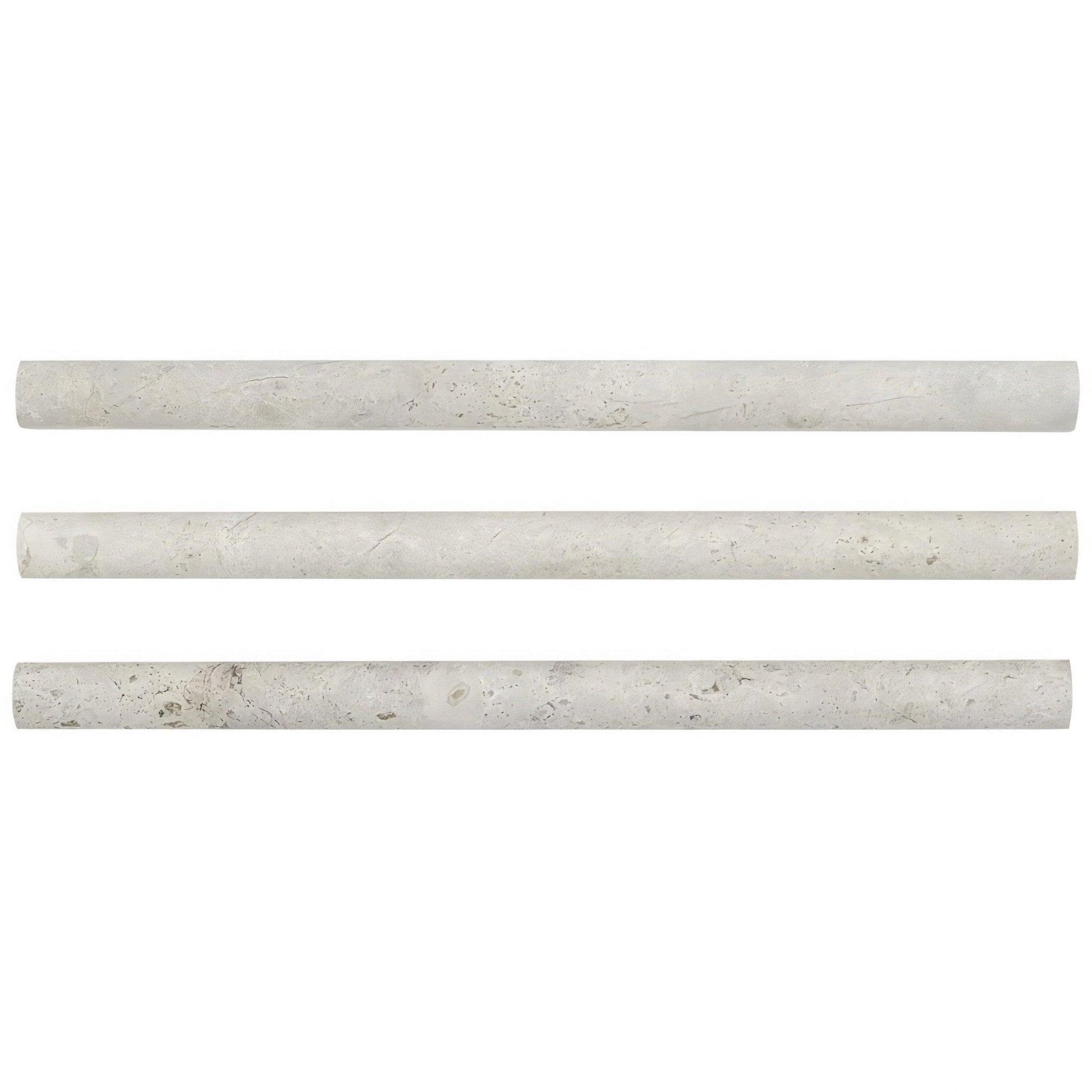 Silver Sand Pencil Liner Honed Gray Limestone Tile Trim For Walls & Floors - MARICERA