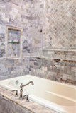 Silver Travertine Chair Rail Honed Tile Trim For Walls & Floors - MARICERA