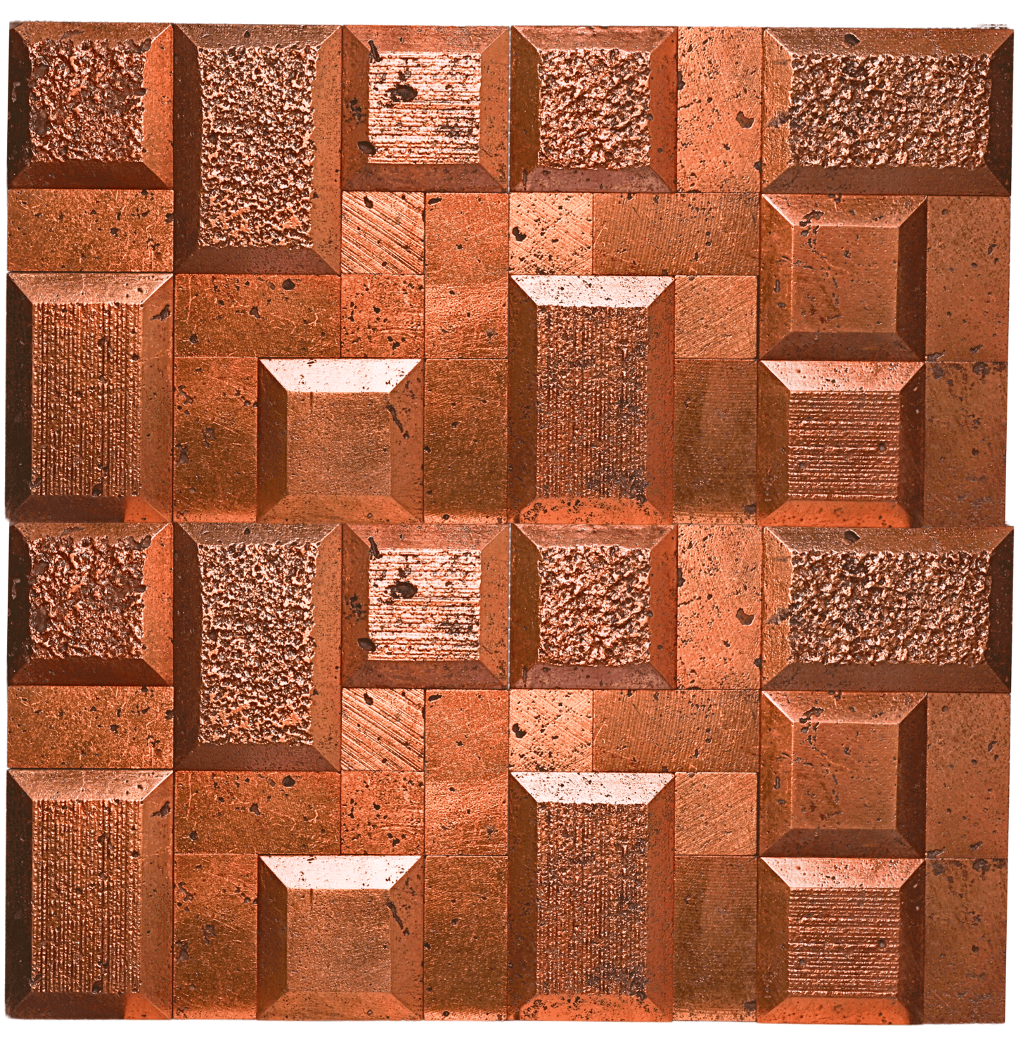 Stoneage Bronze Foil 12x12 Marble Mosaic Wall Tile - MARICERA