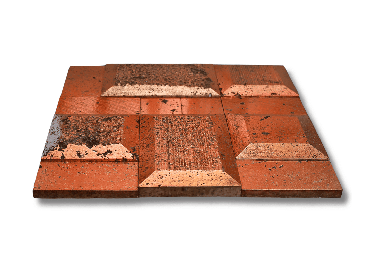 Stoneage Bronze Foil 12x12 Marble Mosaic Wall Tile - MARICERA