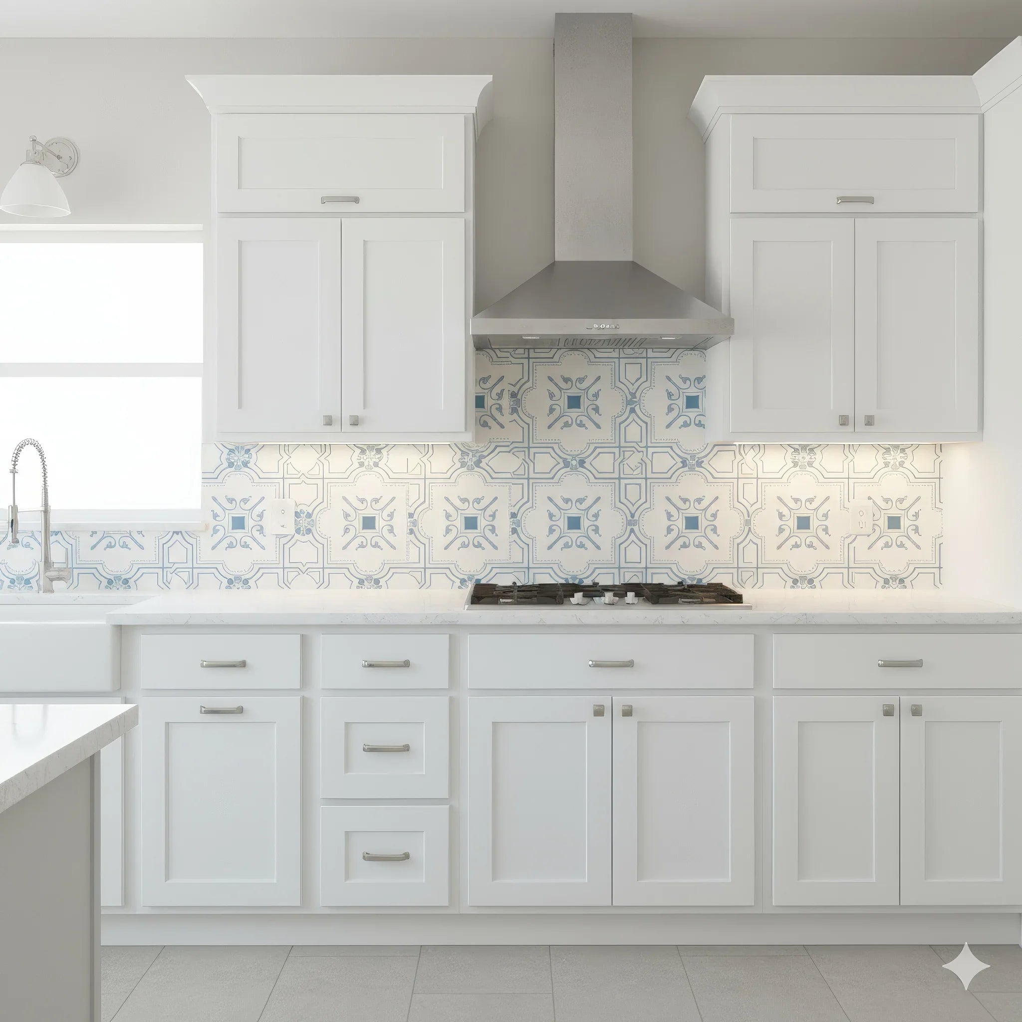 The Liria - Engraved Pattern Marble Tile - MARICERA