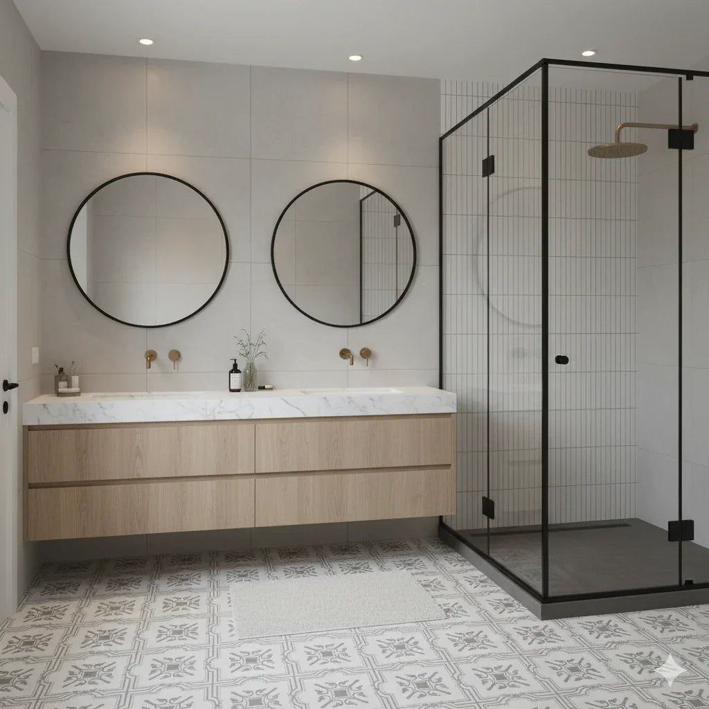 The Liria - Engraved Pattern Marble Tile - MARICERA