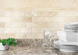 Travertine Chair Rail Honed Beige Tile Trim For Walls & Floors - MARICERA