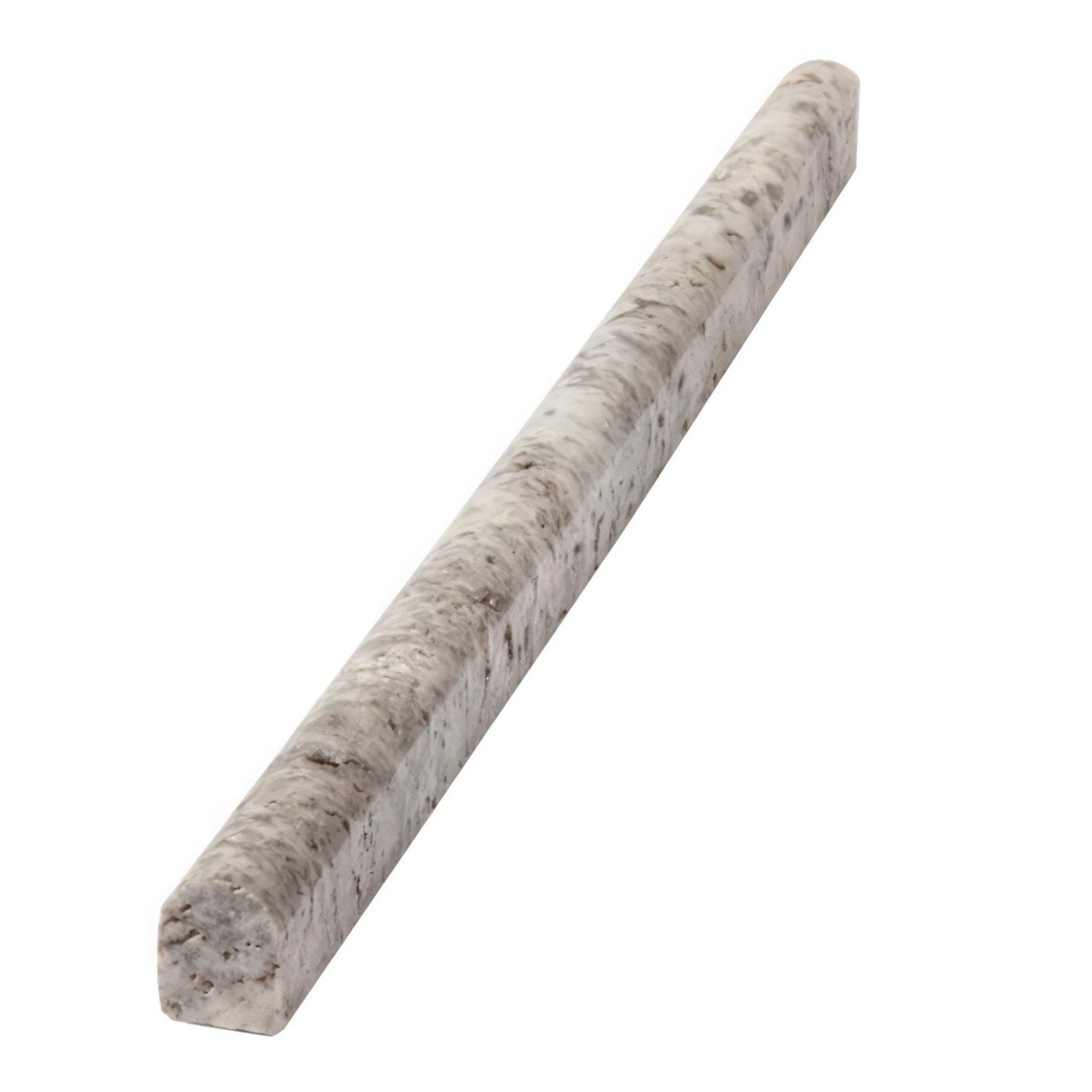 Travertine Pencil Liner Honed Silver Tile Trim For Walls & Floors - MARICERA