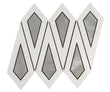 Tingle Polished White Porcelain Mosaic Tile For Walls & Floors