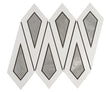 Tingle Polished White Porcelain Mosaic Tile For Walls & Floors-Sample