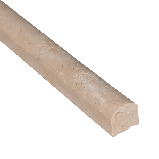 Walnut Travertine Pencil Liner Beige Honed Tile Trim For Walls & Floors - MARICERA
