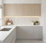 Chevron Polished Porcelain Mosaic Tile For Walls & Floors